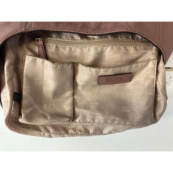 Michael Kors, large mauve leather shoulder bag - Picture 13 of 16